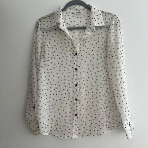 BB Dakota Sheer Star Button Down Blouse